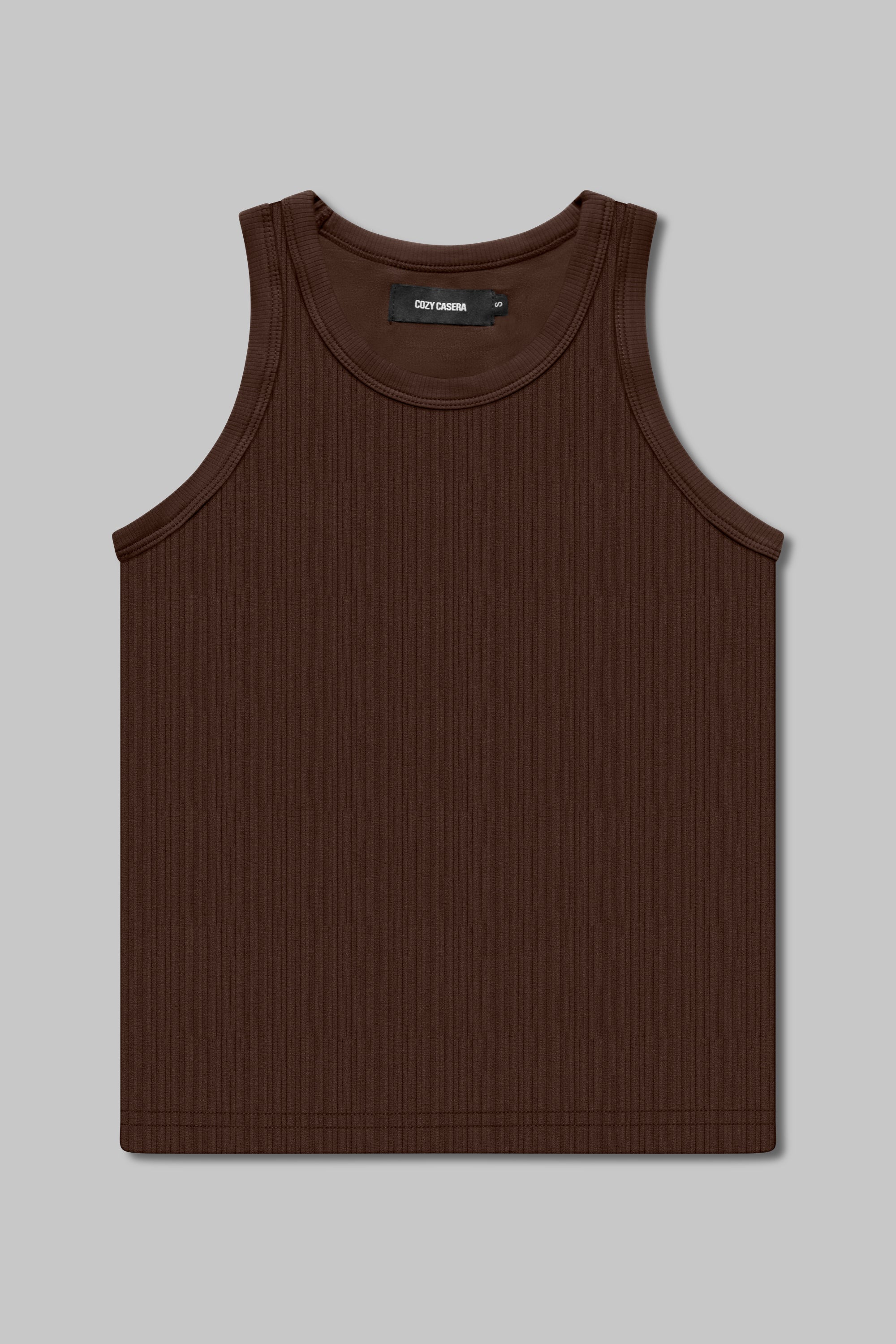 Brun tanktop med indbygget BH