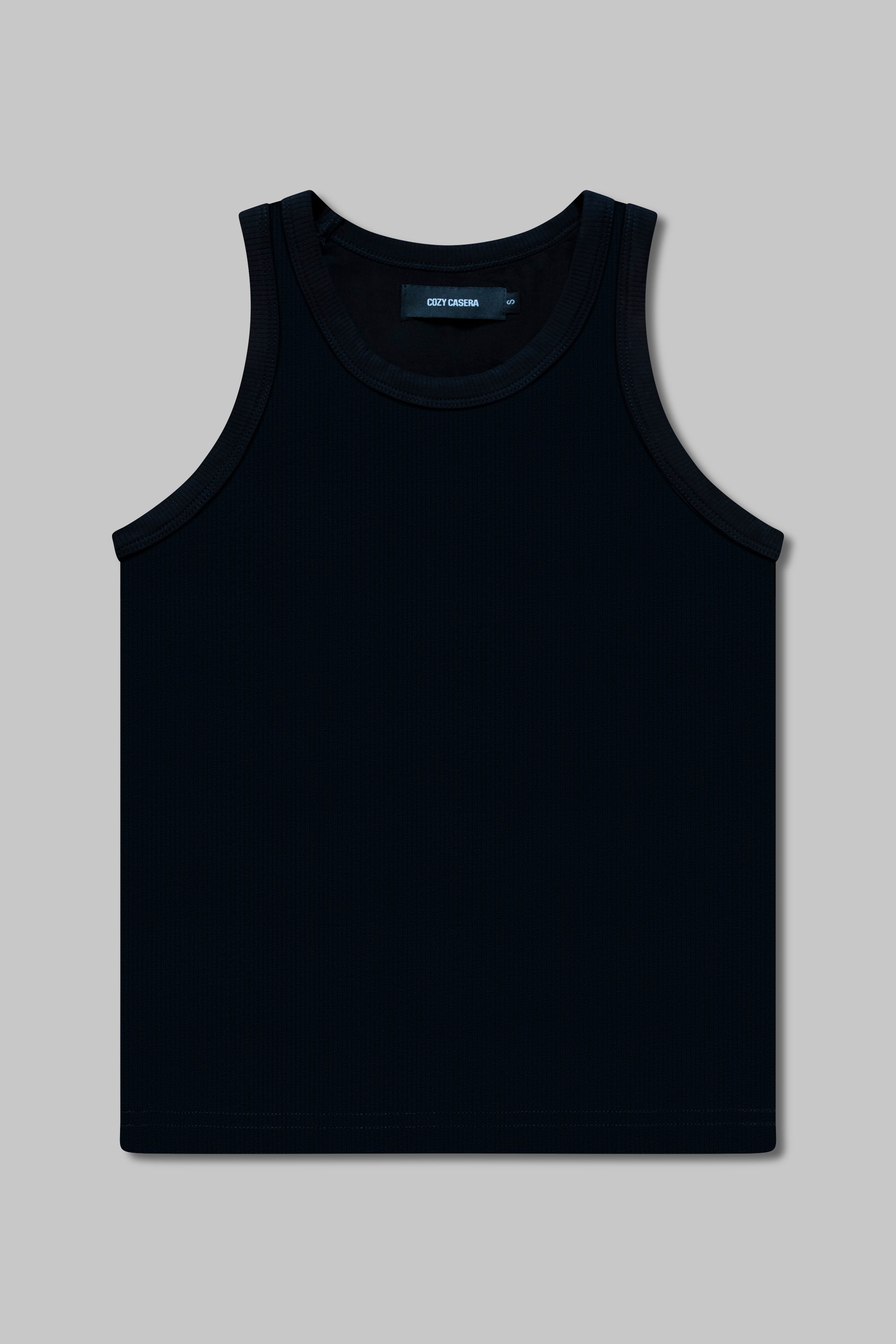 Sort tanktop med indbygget BH