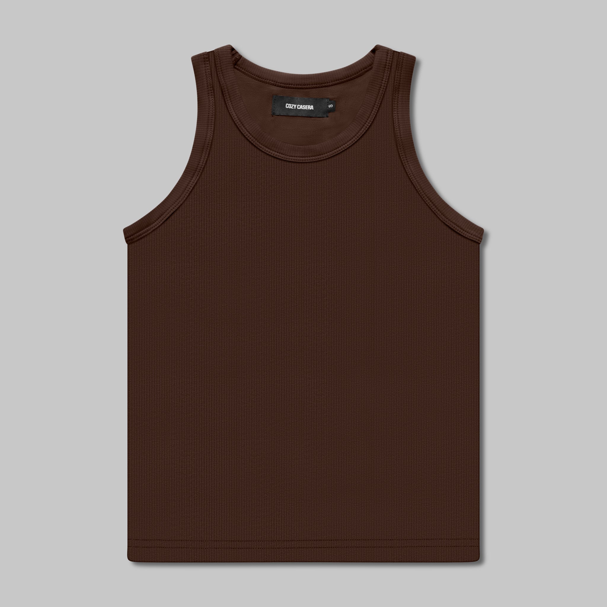 Brun tanktop med indbygget BH