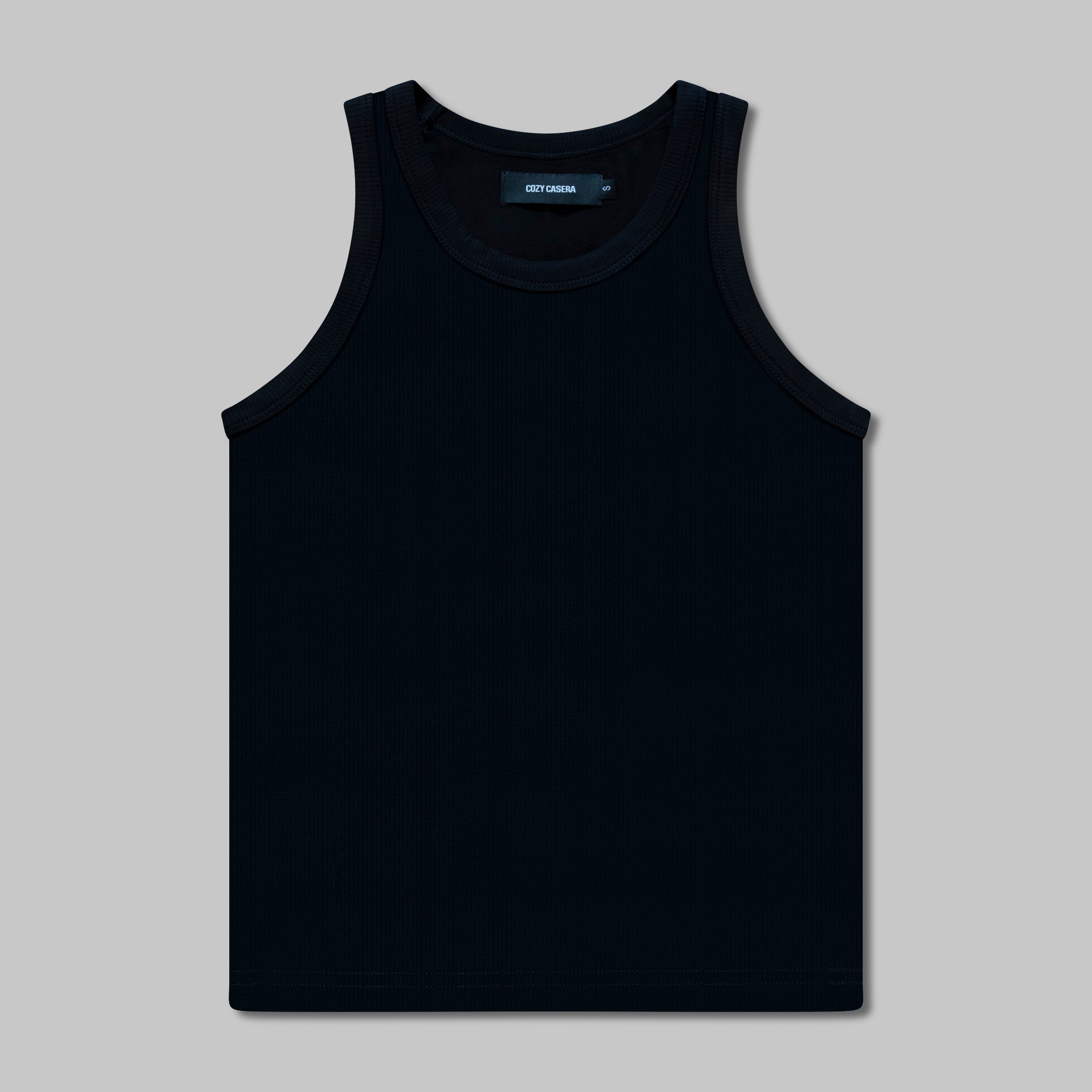 Sort tanktop med indbygget BH