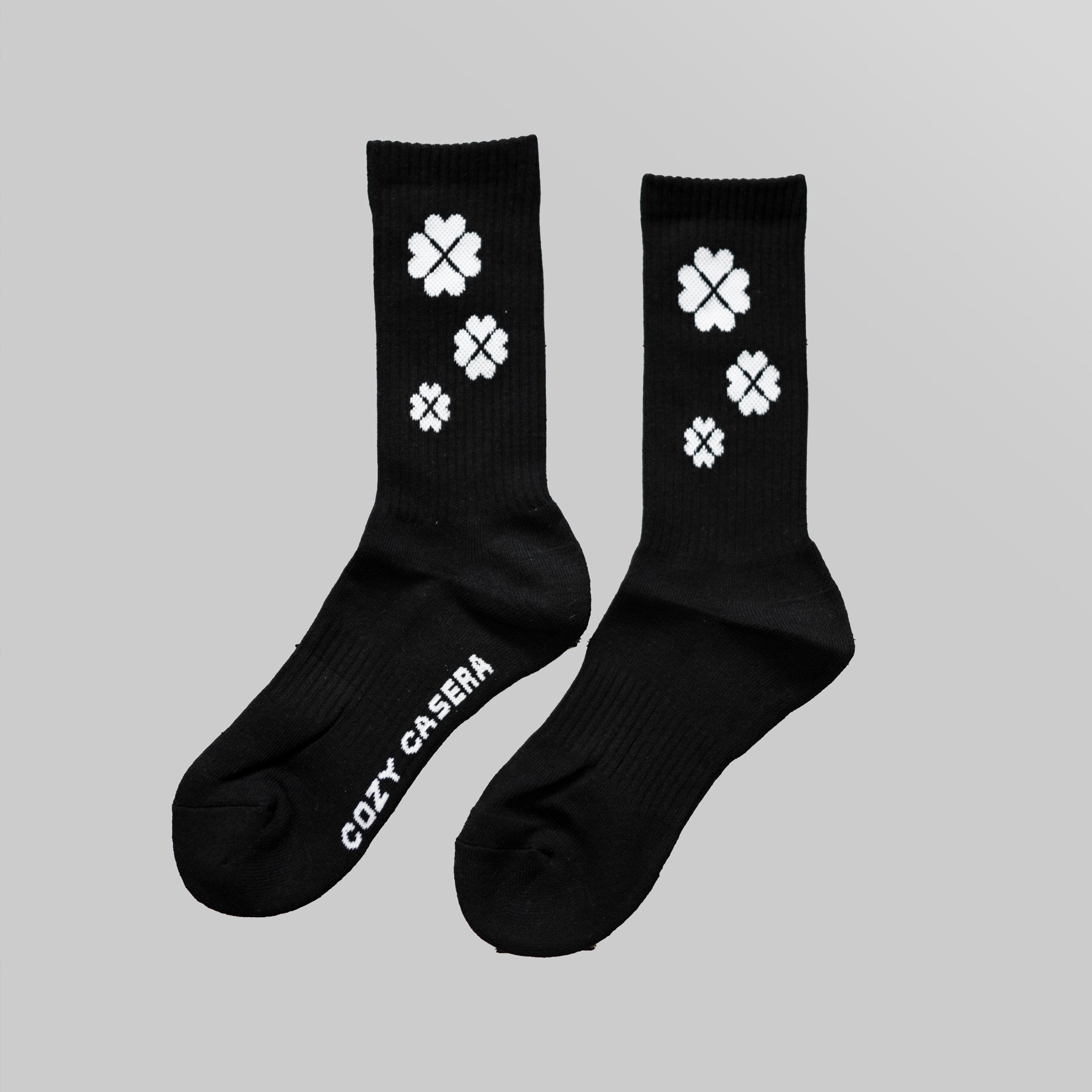 Black Tri - Flower socks 2.0 - Cozy Casera